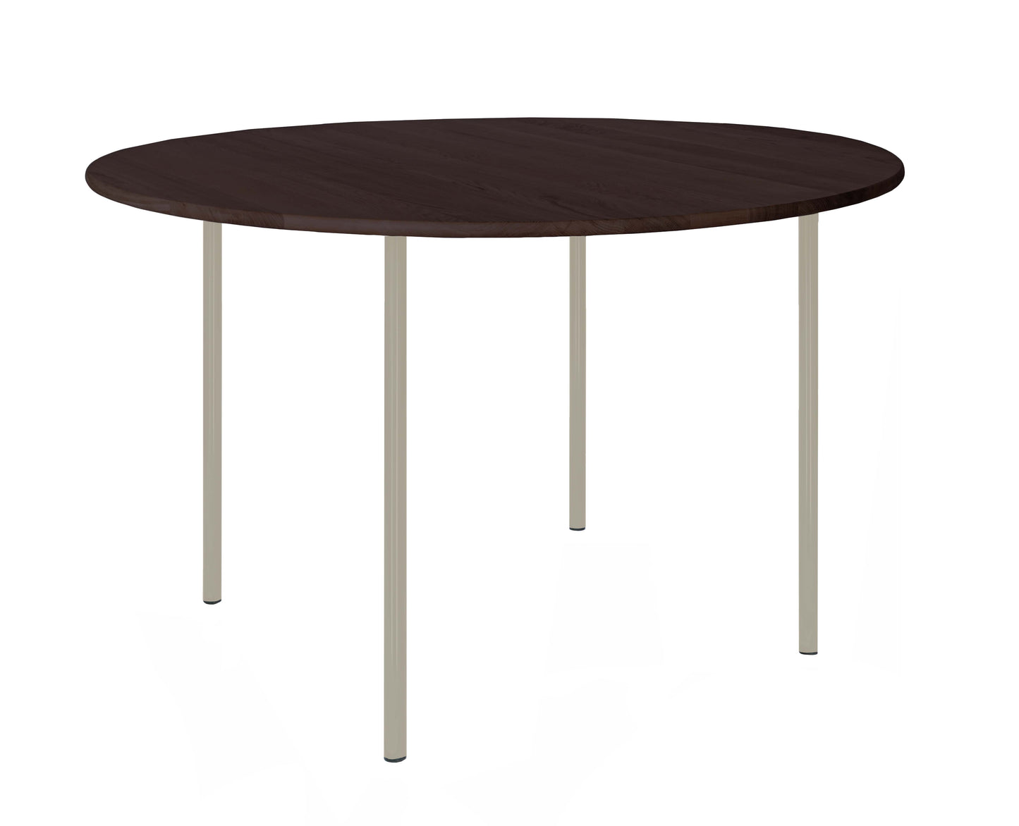 HelloTable Steelo eettafel rond Ø130 cm bol eiken rock pebble grey