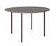 HelloTable Steelo eettafel rond Ø130 cm bol eiken royal grey wine red