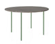 HelloTable Steelo eettafel rond Ø140 cm bol eiken royal grey pale green