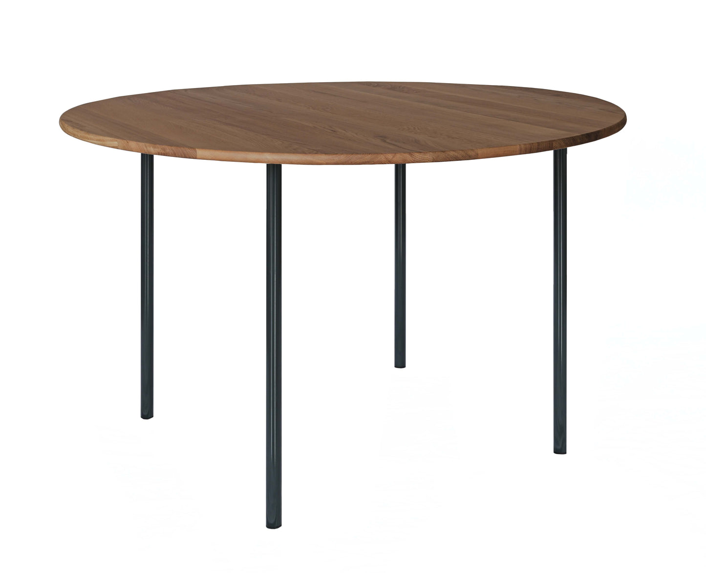 HelloTable Steelo eettafel rond Ø140 cm bol eiken tabacco black grey