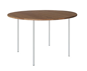 HelloTable Steelo eettafel rond Ø140 cm bol eiken tabacco light grey