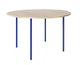 HelloTable Steelo eettafel rond Ø130 cm bol eiken white ultramarine blue