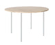 HelloTable Steelo eettafel rond Ø140 cm bol eiken white light grey