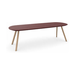 HelloTable Tubo eettafel Deens ovaal 240x100 cm Fenix rosso jaipur - staal Sand