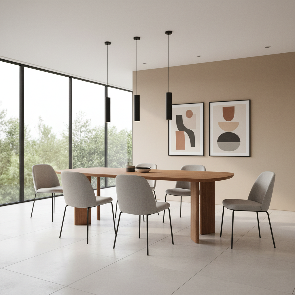 HelloTable Turtle eettafel Deens ovaal 250x100 cm noten Naturel