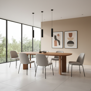 HelloTable Turtle eettafel Deens ovaal 250x100 cm noten Naturel