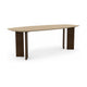 HelloTable Turtle eettafel Semi ovaal 220x100 cm Fenix beige luxor - eiken Dark stained