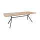 HelloTable Xyla eettafel Rechthoek grote radius 220x100 cm eiken Light Brown/Zwart