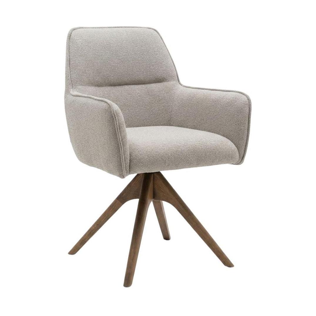 Hellochair HC124 Luve eetkamerstoel Estelle Sand draaipoot hout D16 japandi