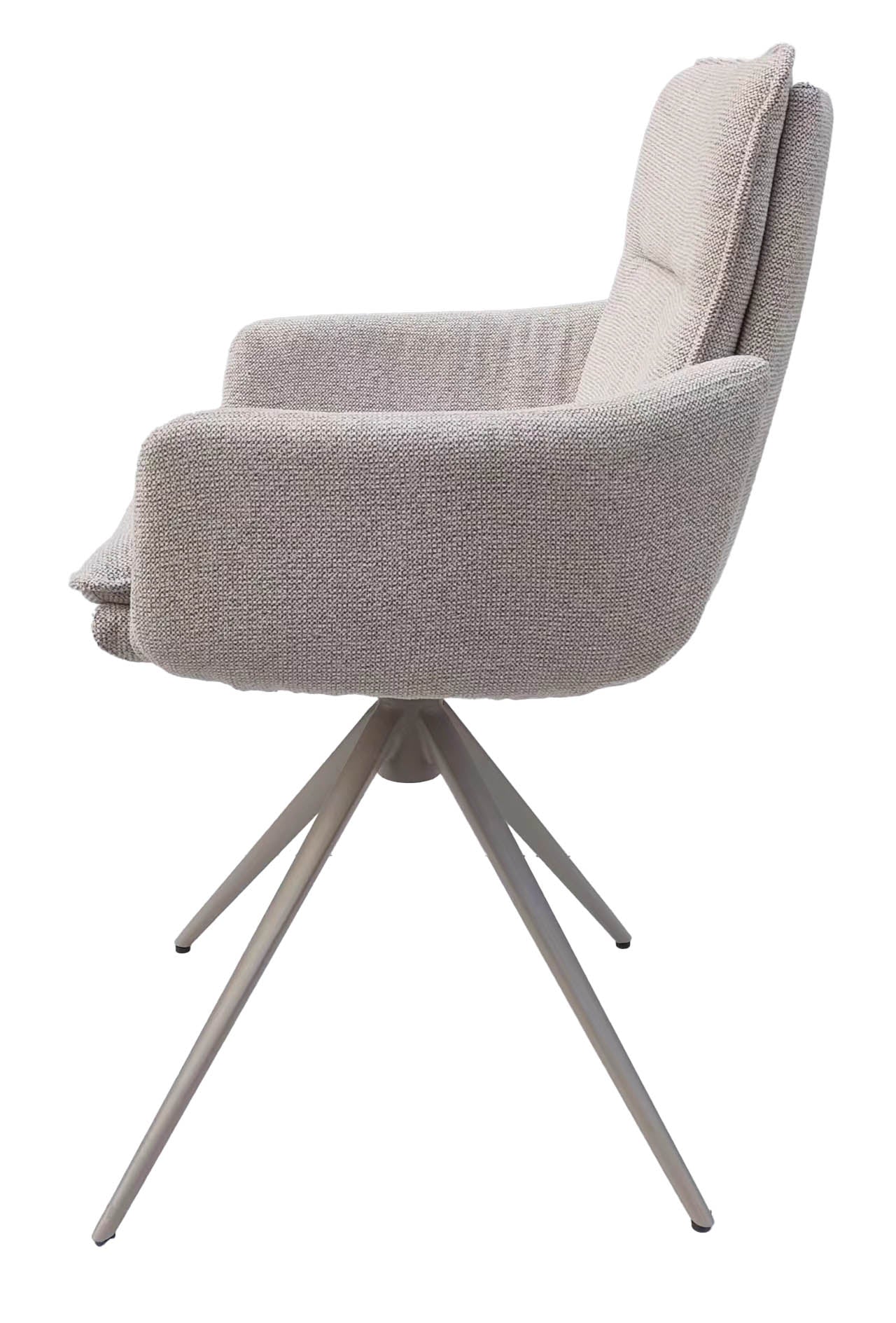 HelloChair HC12 Flix eetkamerstoel spinpoot beige Sneak Natural