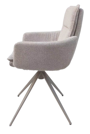 HelloChair HC12 Flix eetkamerstoel spinpoot beige Sneak Natural