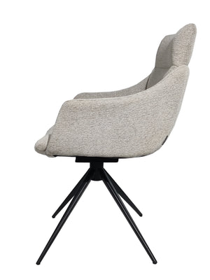 HelloChair HC11 Faam eetkamerstoel spinpoot zwart Sneak Natural