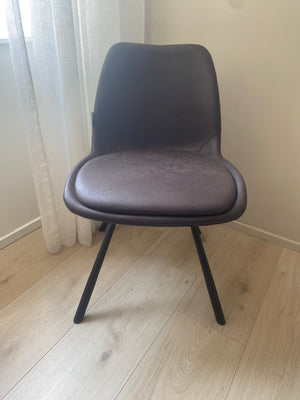Tweedekansje Zuiver Brent stoel Air gestoffeerd chocolate black