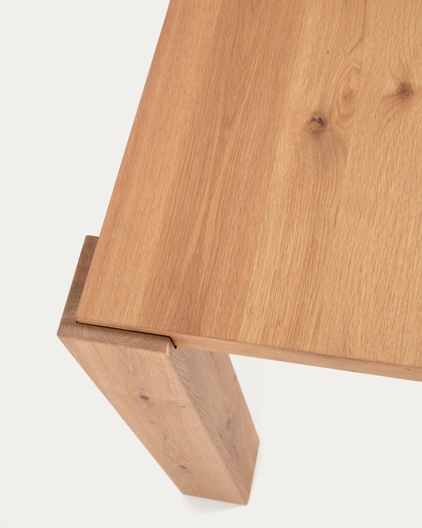 Kave Home Deyanira eettafel 200x100 cm eiken fineer Naturel