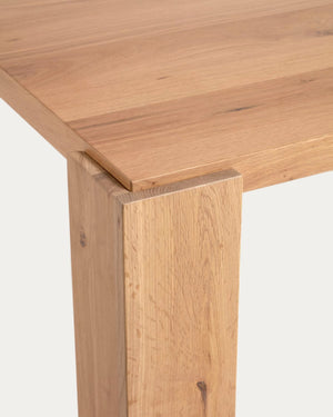 Kave Home Deyanira eettafel 200x100 cm eiken fineer Naturel