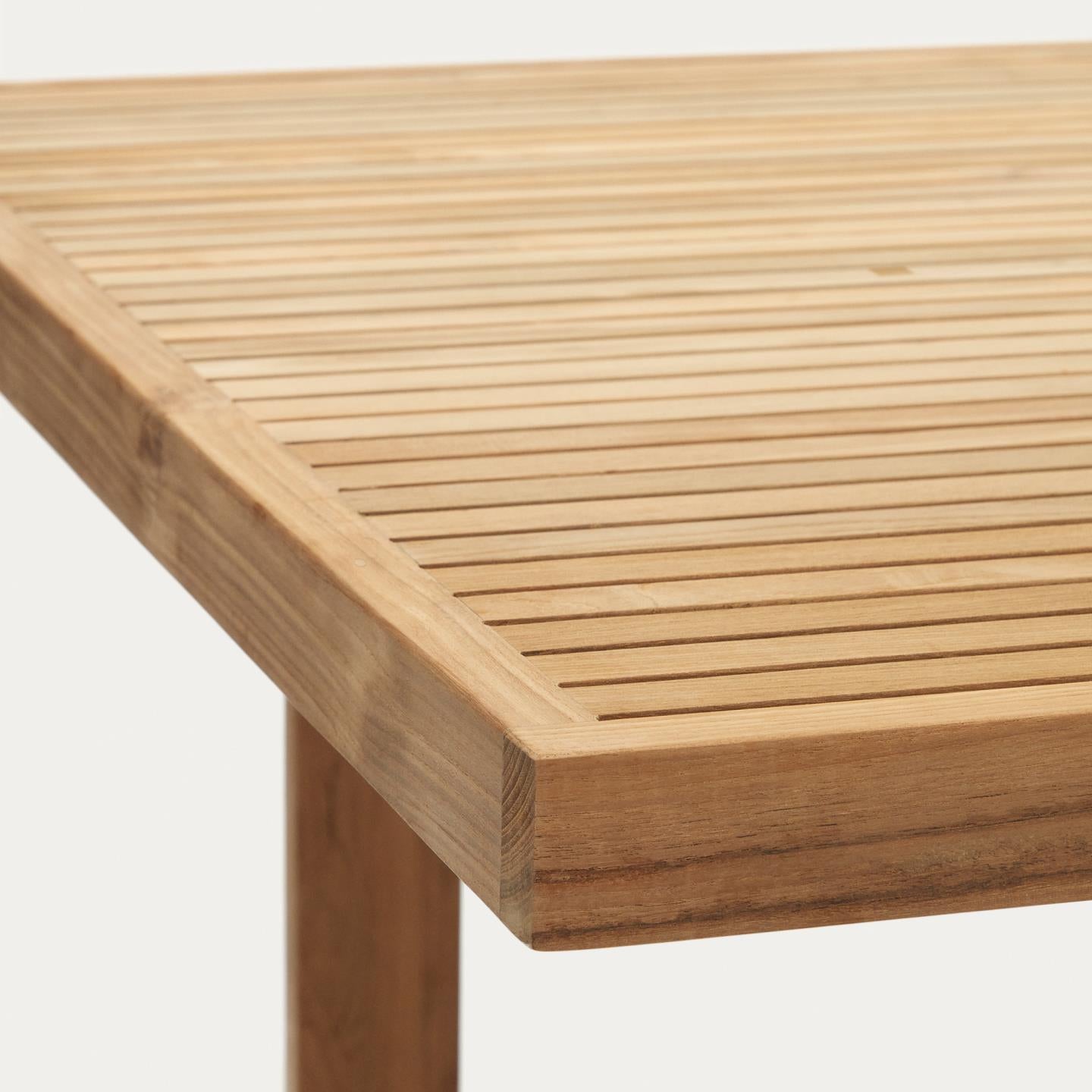 Kave Home Canadell tuintafel 220x100 cm teakhout