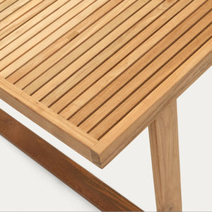 Kave Home Canadell tuintafel 220x100 cm teakhout