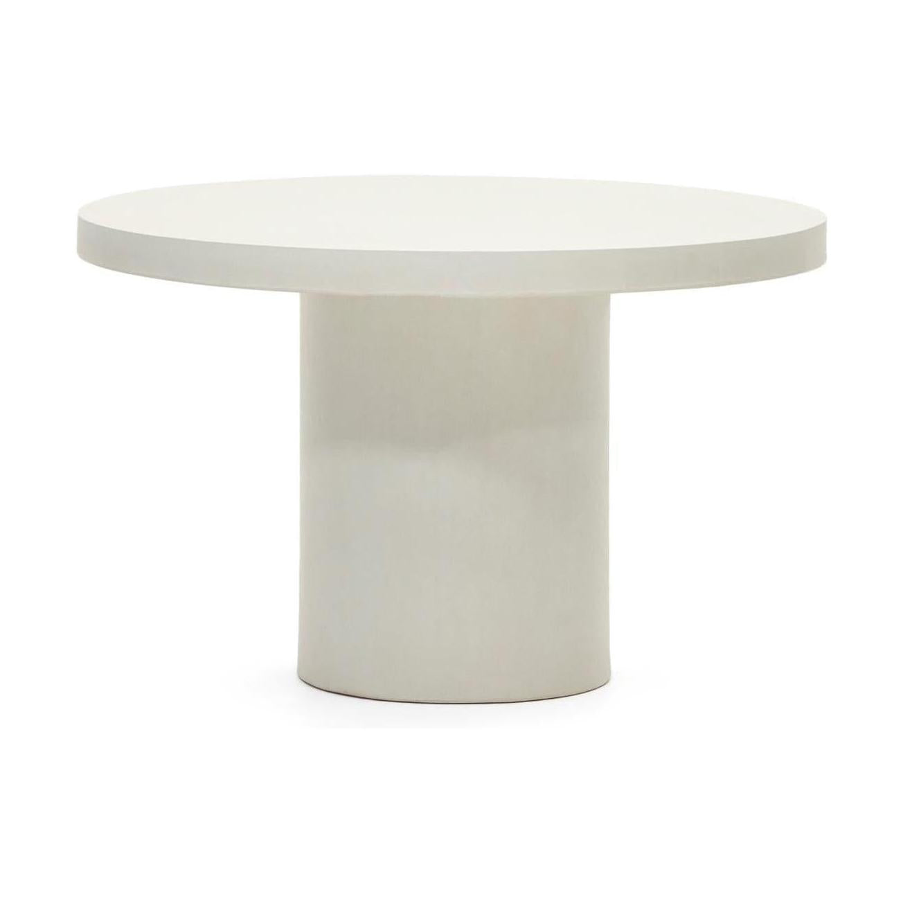 Kave Home Aiguablava tuintafel Ø120 cm cement Wit