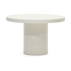Kave Home Aiguablava tuintafel Ø120 cm cement Wit