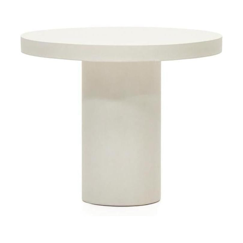 Kave Home Aiguablava tuintafel Ø90 cm cement Wit