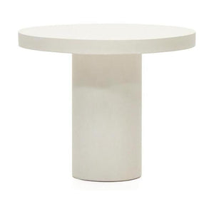 Kave Home Aiguablava tuintafel Ø90 cm cement Wit