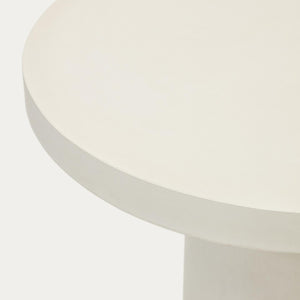Kave Home Aiguablava tuintafel Ø90 cm cement Wit