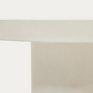 Kave Home Aiguablava tuintafel Ø90 cm cement Wit