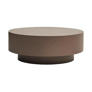 Kave Home Garbet salontafel Ø80 cm cement Bruin