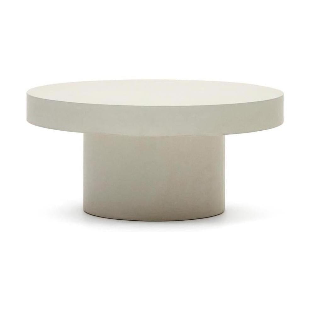 Kave Home Aiguablava salontafel Ø90 cm cement Wit