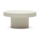 Kave Home Aiguablava salontafel Ø90 cm cement Wit