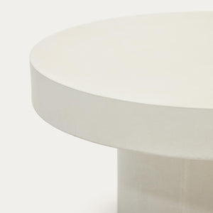 Kave Home Aiguablava salontafel Ø90 cm cement Wit