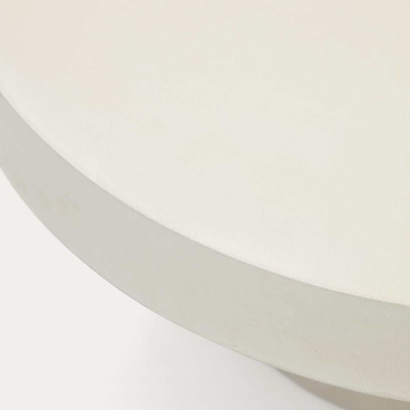 Kave Home Aiguablava salontafel Ø90 cm cement Wit