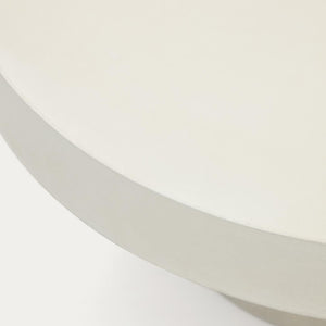 Kave Home Aiguablava salontafel Ø90 cm cement Wit