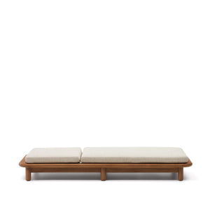 Kave Home Turqueta ligstoel teakhout Beige