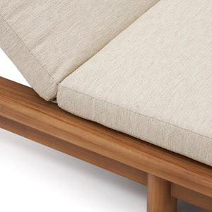 Kave Home Turqueta ligstoel teakhout Beige