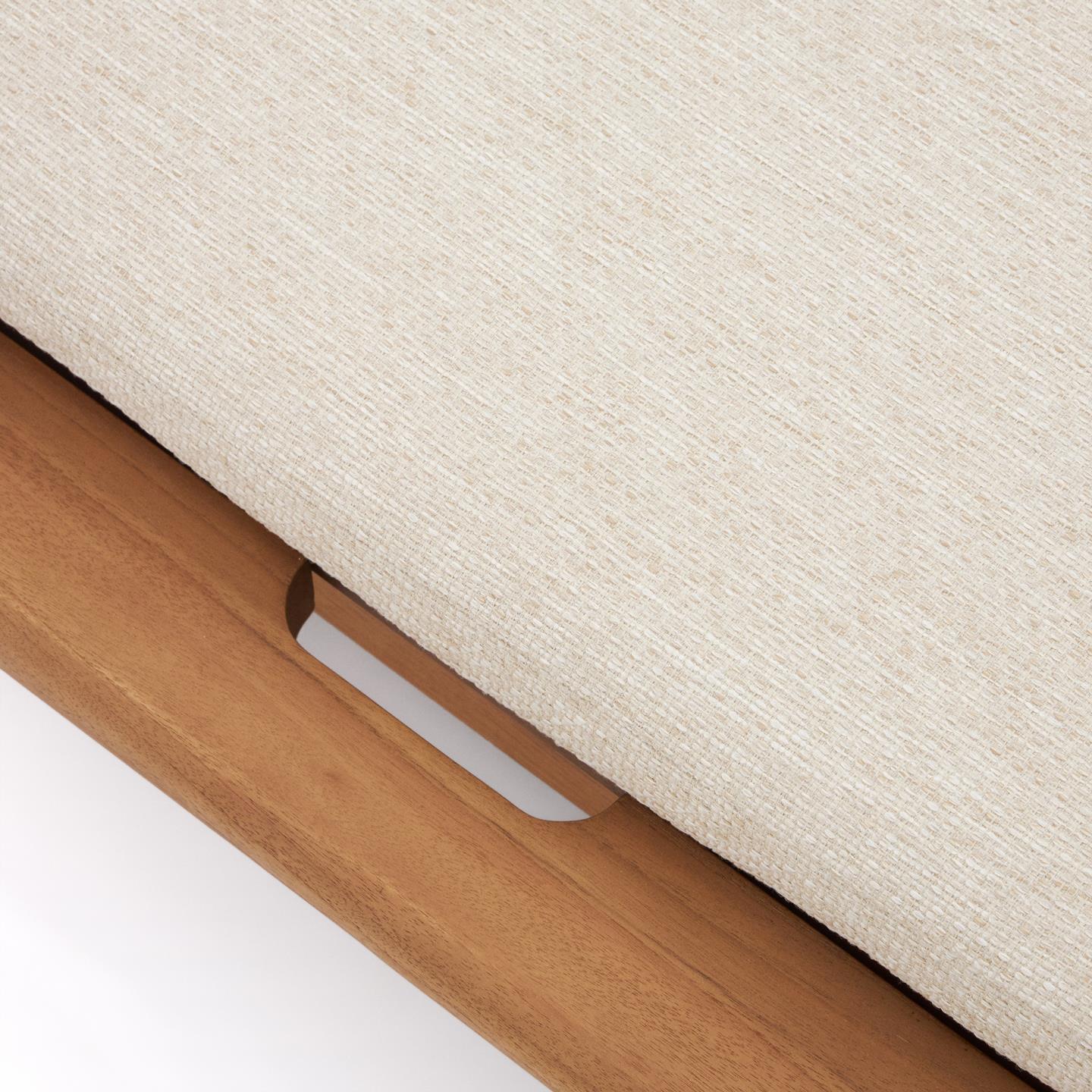Kave Home Turqueta ligstoel teakhout Beige