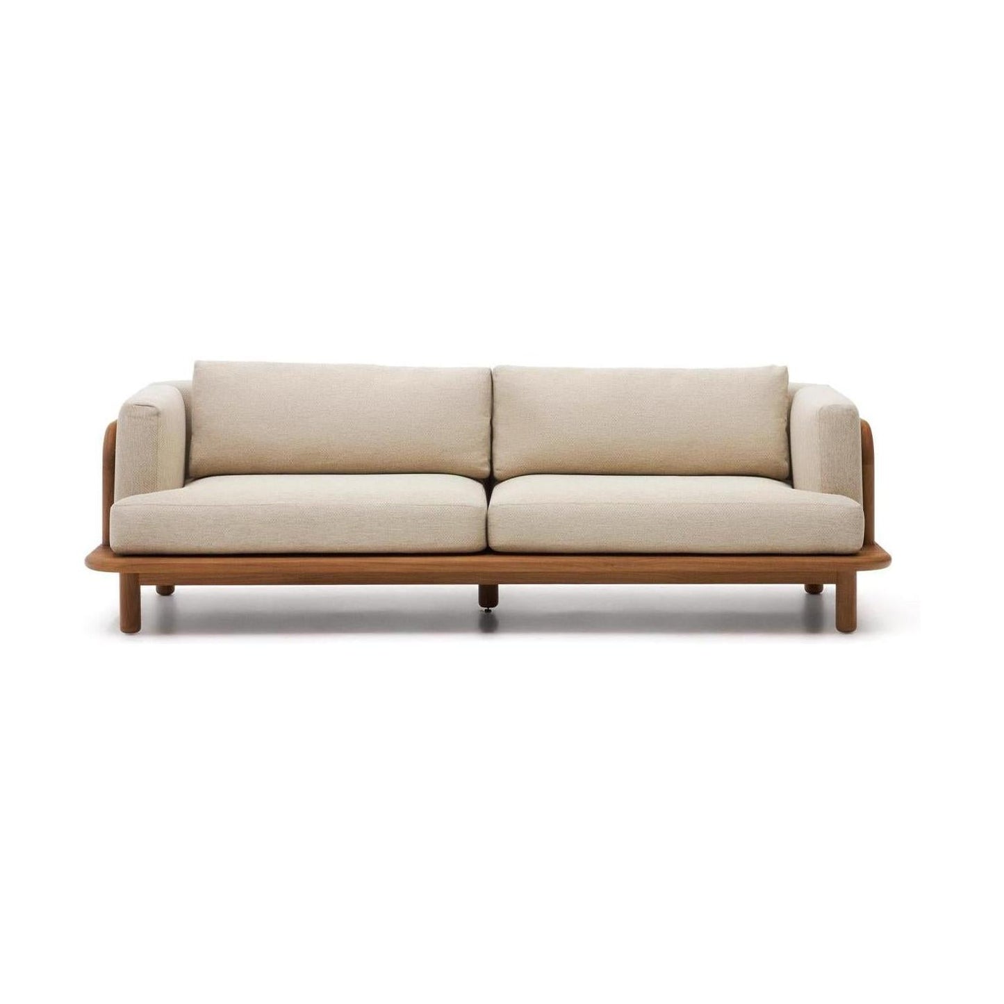 Kave Home Turqueta 3-zits bank teakhout Beige