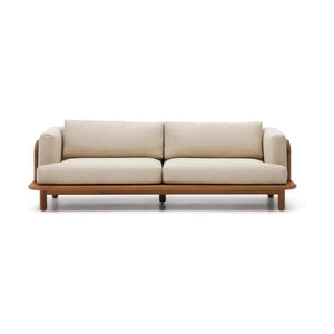 Kave Home Turqueta 3-zits bank teakhout Beige