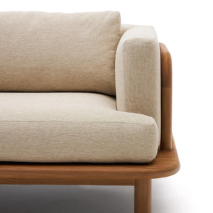 Kave Home Turqueta 3-zits bank teakhout Beige