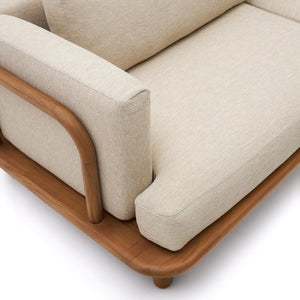 Kave Home Turqueta 3-zits bank teakhout Beige