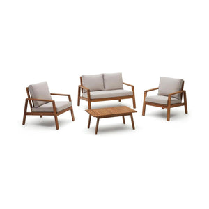 Kave Home Frares tuinset Beige acaciahout