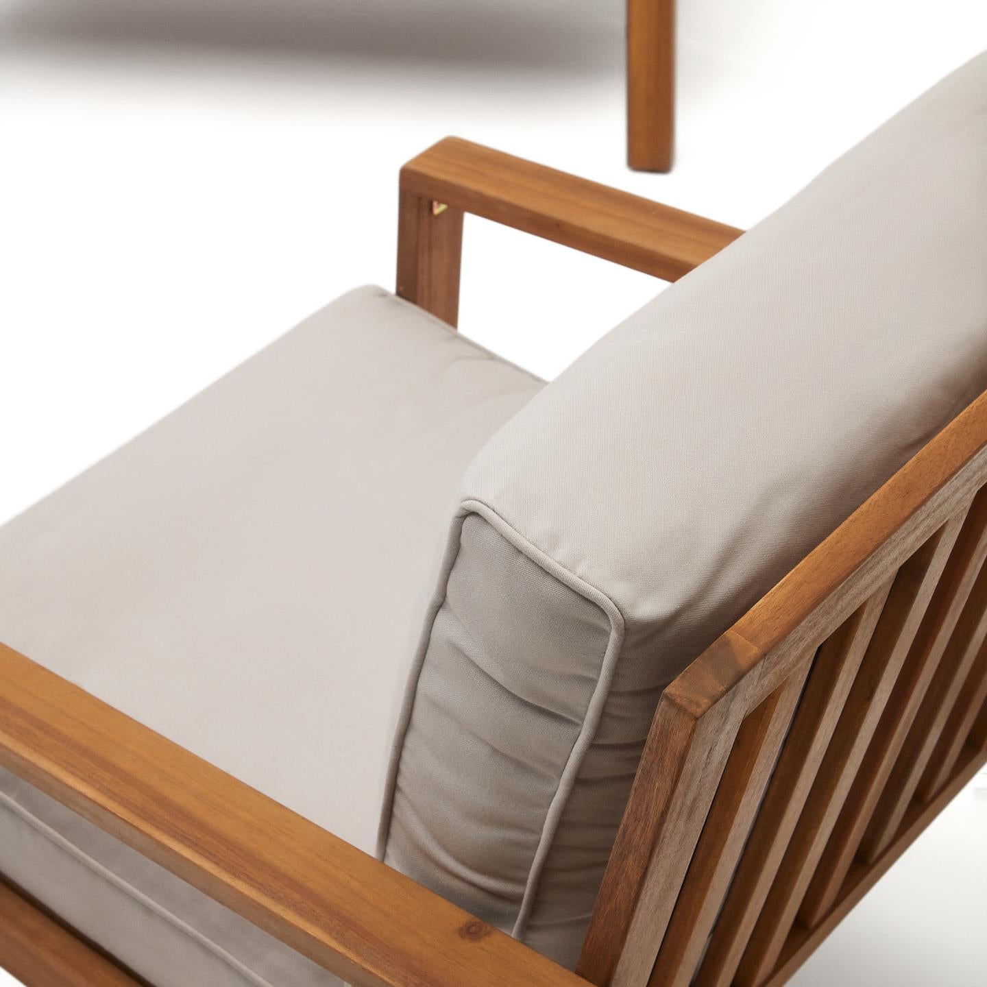 Kave Home Frares tuinset Beige acaciahout