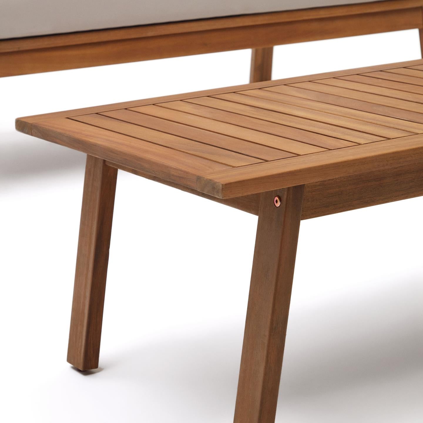 Kave Home Frares tuinset Beige acaciahout