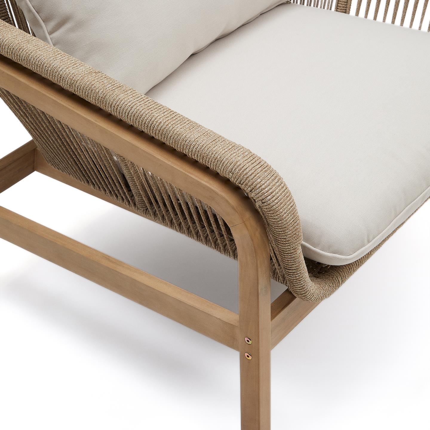 Kave Home Vellana loungeset Beige accaciahout