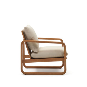 Kave Home Sacaleta fauteuil eucalyptushout