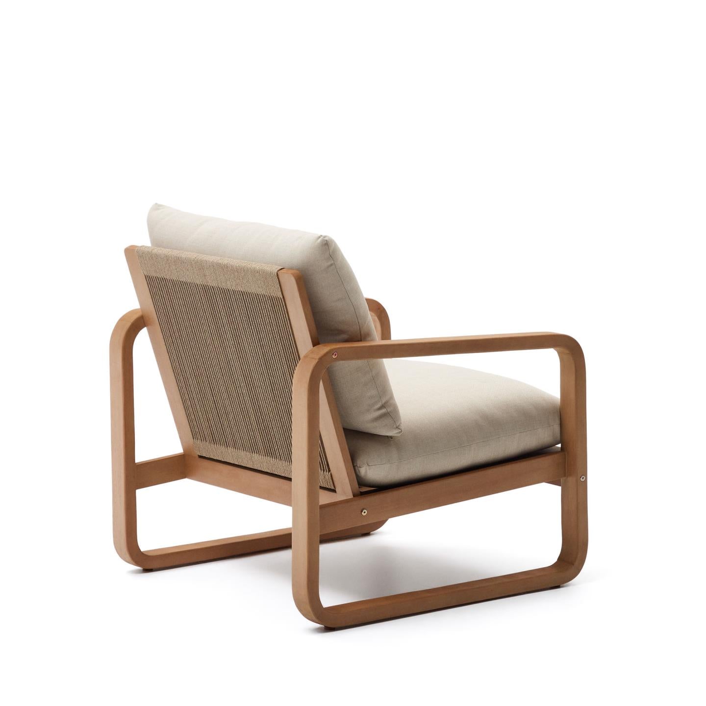 Kave Home Sacaleta fauteuil eucalyptushout