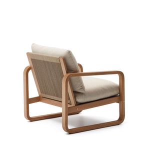 Kave Home Sacaleta fauteuil eucalyptushout