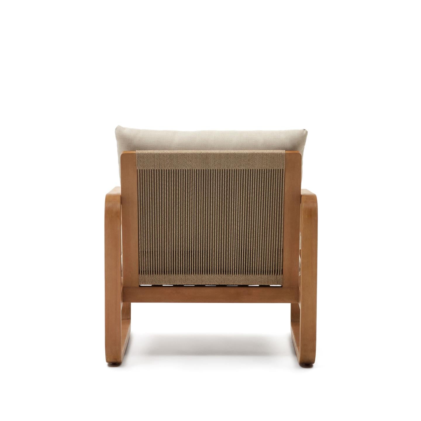 Kave Home Sacaleta fauteuil eucalyptushout