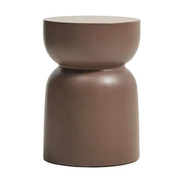 Kave Home Garbet salontafel Ø32 cm cement Bruin
