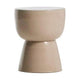 Kave Home Mesquida bijzettafel Ø36 cm keramiek Ecru